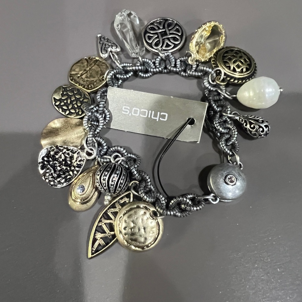 Chico's Mixed Metal Charm Bracelet NWT